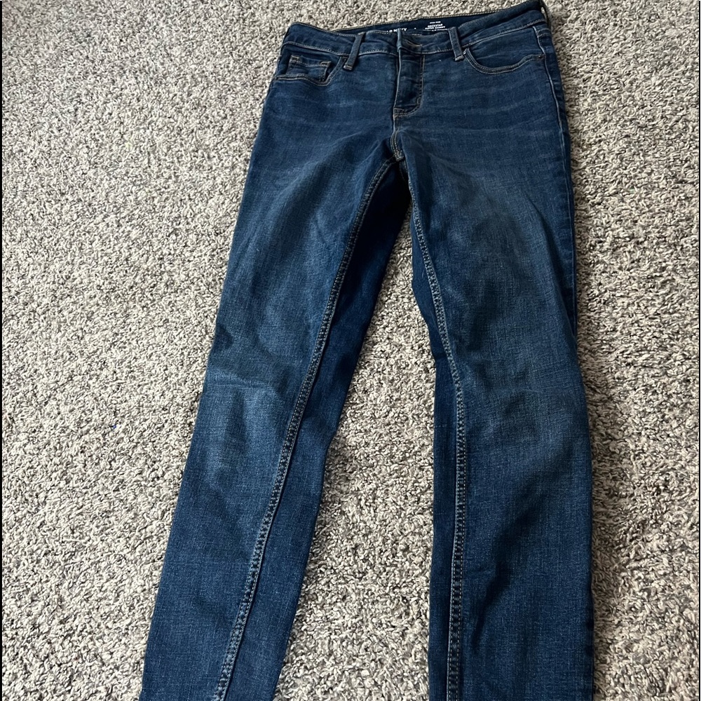 Old navy blue jeans
